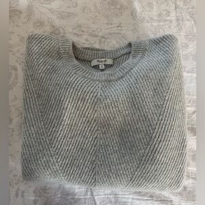 madewell sweater 100% wool grey size m